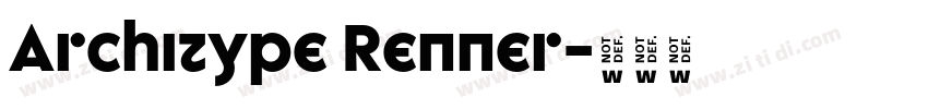 Architype Renner字体转换 Architype Renner字体转换